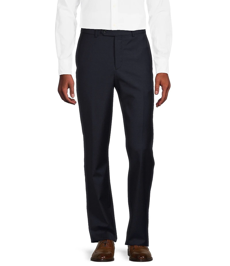 Cremieux Modern Fit Flat Front Sharkskin Pattern Dress Pants
