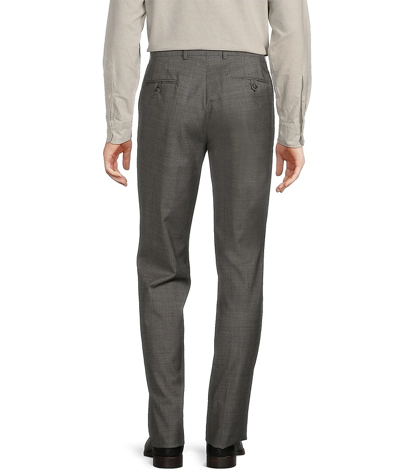 Cremieux Modern Fit Flat Front Sharkskin Pattern Dress Pants