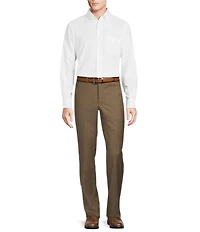 Cremieux Modern Fit Flat Front Sharkskin Pattern Dress Pants
