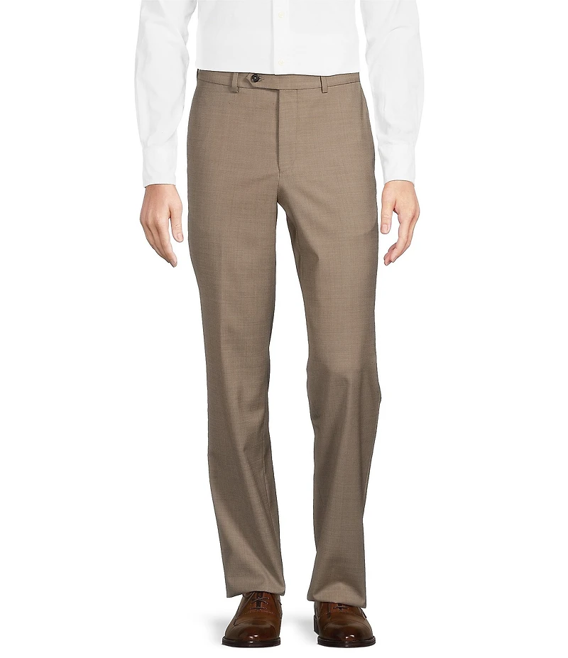 Cremieux Modern Fit Flat Front Sharkskin Pattern Dress Pants