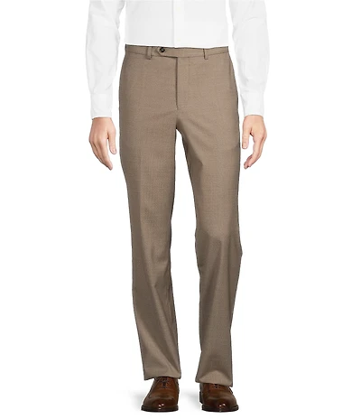 Cremieux Modern Fit Flat Front Sharkskin Pattern Dress Pants