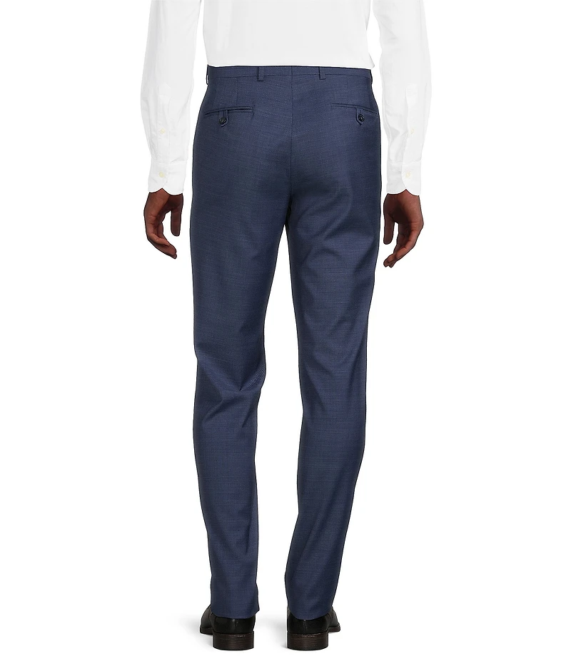 Cremieux Modern Fit Flat Front Sharkskin Pattern Dress Pants