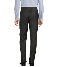 Cremieux Modern Fit Flat Front Sharkskin Pattern Dress Pants