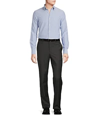 Cremieux Modern Fit Flat Front Sharkskin Pattern Dress Pants