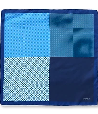 Cremieux Walter Neat Pattern Four Square Woven Silk Pocket Square