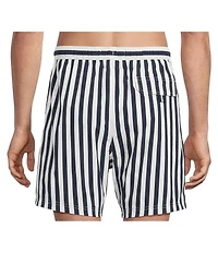 Cremieux Wide Stripe Print 6#double; Inseam Swim Trunks