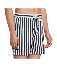 Cremieux Wide Stripe Print 6#double; Inseam Swim Trunks