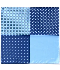 Cremieux Zane Medallion Four Square Woven Silk Pocket Square