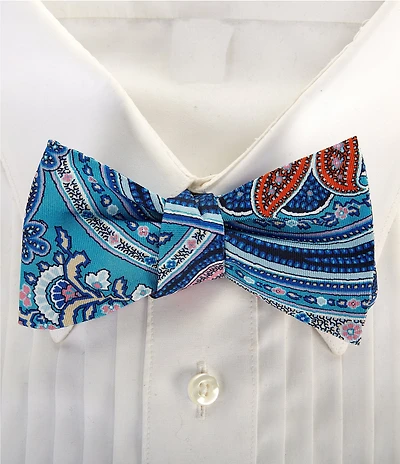 Cremieux Zayn Paisley Print Woven Silk Bow Tie
