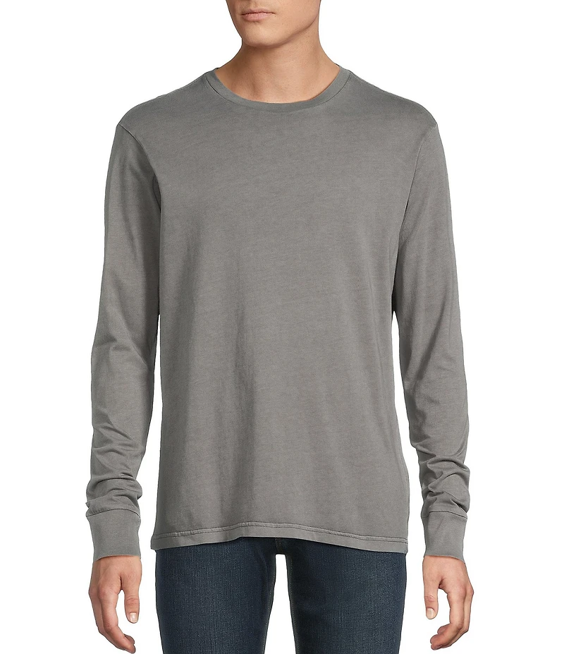Cremiuex Premium Denim Garment-Dyed Long Sleeve T-Shirt