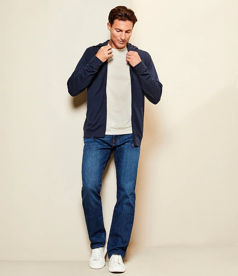 Cremiuex Premium Denim Garment-Dyed Long Sleeve T-Shirt