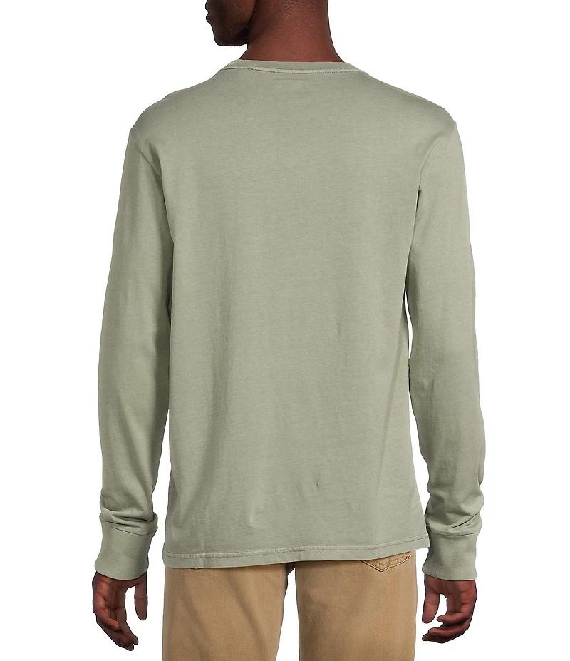 Cremiuex Premium Denim Garment-Dyed Long Sleeve T-Shirt
