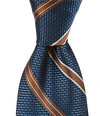 Cremieux State Street Stripe 3 3/8 Silk Tie