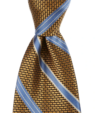 Cremieux State Street Stripe 3 3/8 Silk Tie