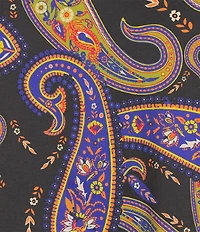 Cremiux Premium Denim Large Paisley Long Sleeve Woven Shirt