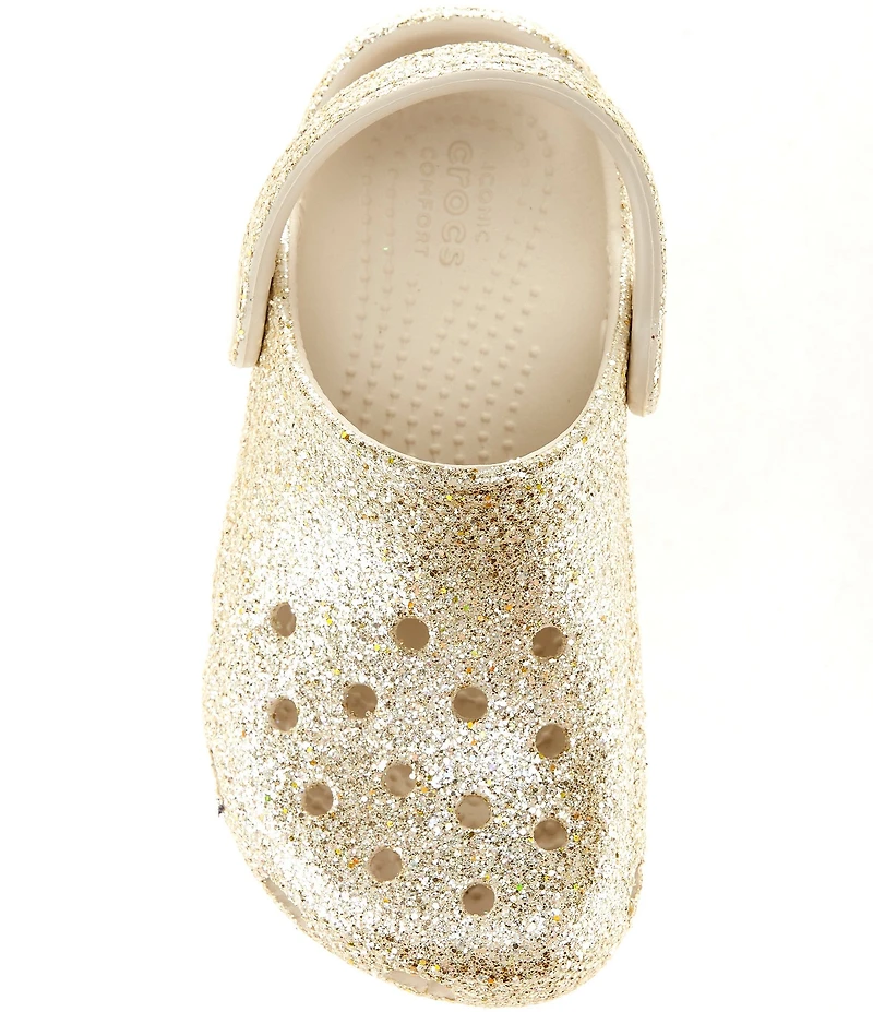 Crocs Girls' Classic Chunky Glitter Clogs (Infant)