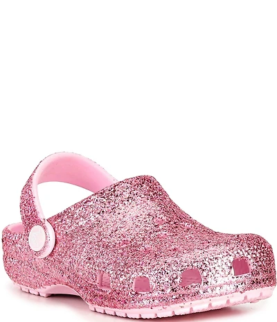 Crocs Girls' Classic Chunky Glitter Clogs (Toddler)