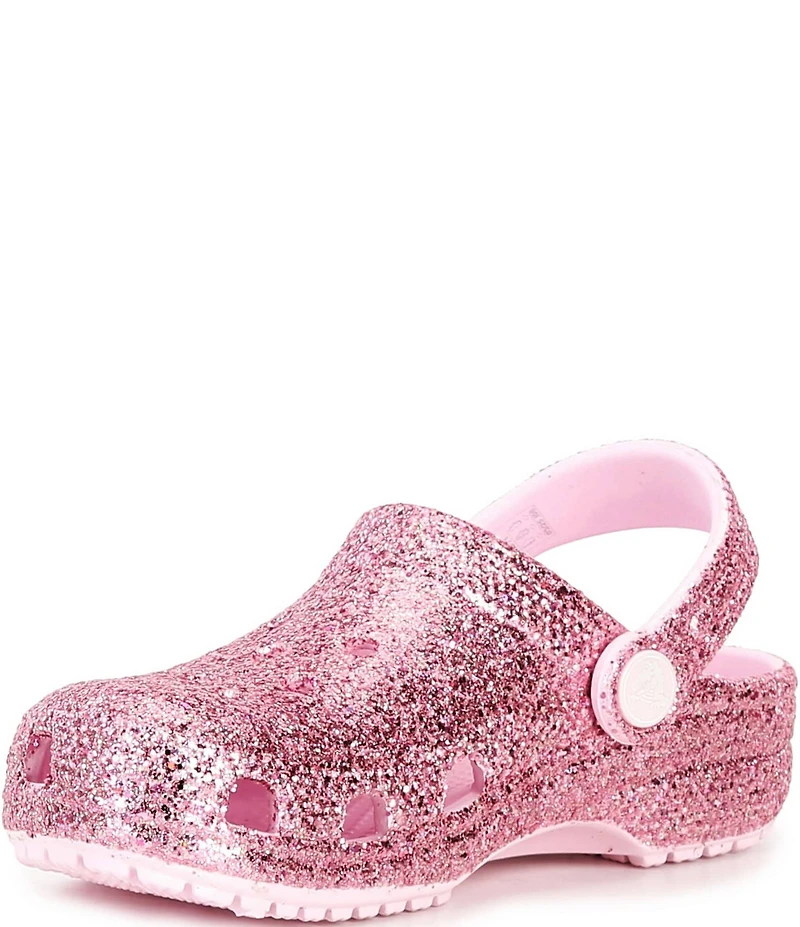 Crocs Girls' Classic Chunky Glitter Clogs (Toddler)