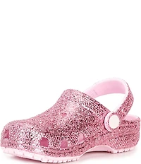 Crocs Girls' Classic Chunky Glitter Clogs (Toddler)