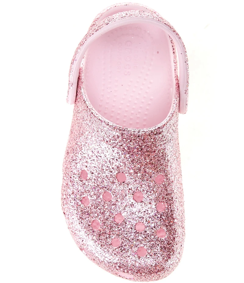Crocs Girls' Classic Chunky Glitter Clogs (Toddler)