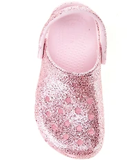 Crocs Girls' Classic Chunky Glitter Clogs (Toddler)
