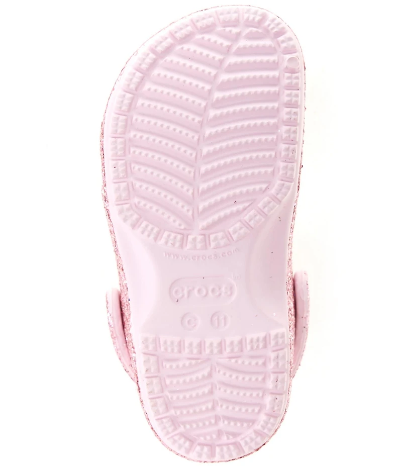 Crocs Girls' Classic Chunky Glitter Clogs (Toddler)