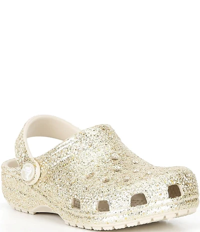 Crocs Girls' Classic Chunky Glitter Clogs (Toddler)