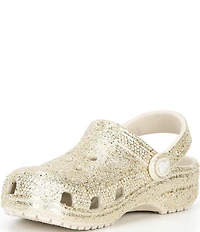 Crocs Girls' Classic Chunky Glitter Clogs (Toddler)