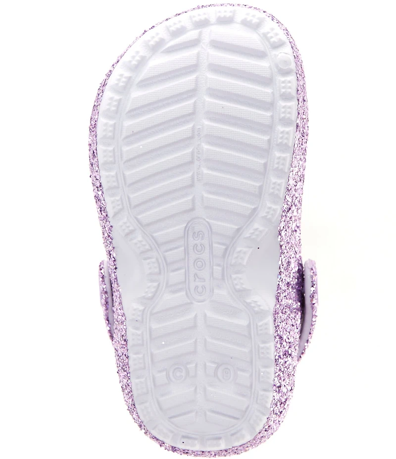 Crocs Girls' Classic Fur Lined Chunky Glitter Clogs (Infant)