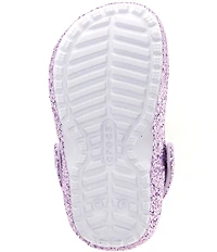 Crocs Girls' Classic Fur Lined Chunky Glitter Clogs (Infant)
