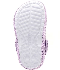 Crocs Girls' Classic Fur Lined Chunky Glitter Clogs (Toddler)