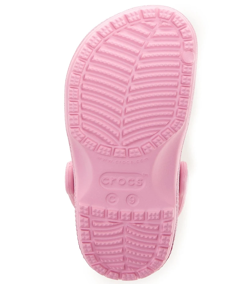 Crocs Girls' Classic Glitter Clog Shoes (Youth)