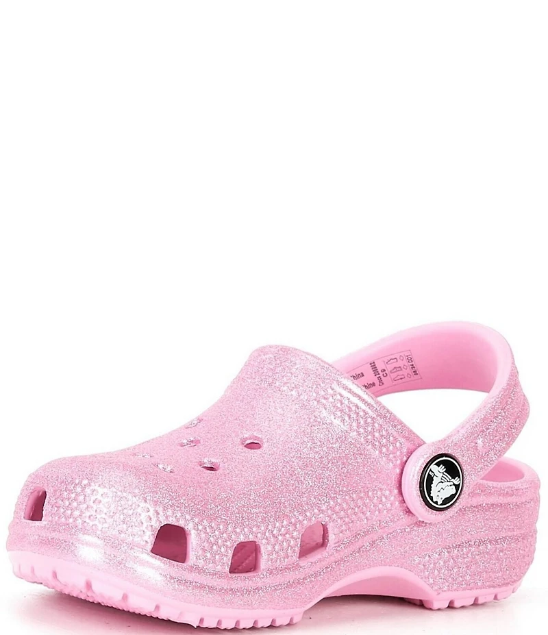 Crocs Girls' Classic Glitter Clogs (Toddler)