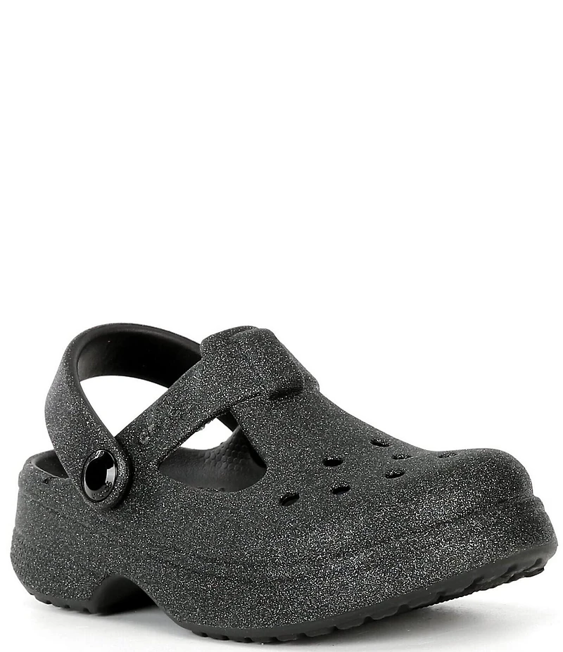 Crocs Girls' Classic Glitter Mary Jane Shoes (Infant)