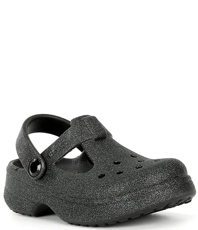 Crocs Girls' Classic Glitter Mary Jane Shoes (Infant)