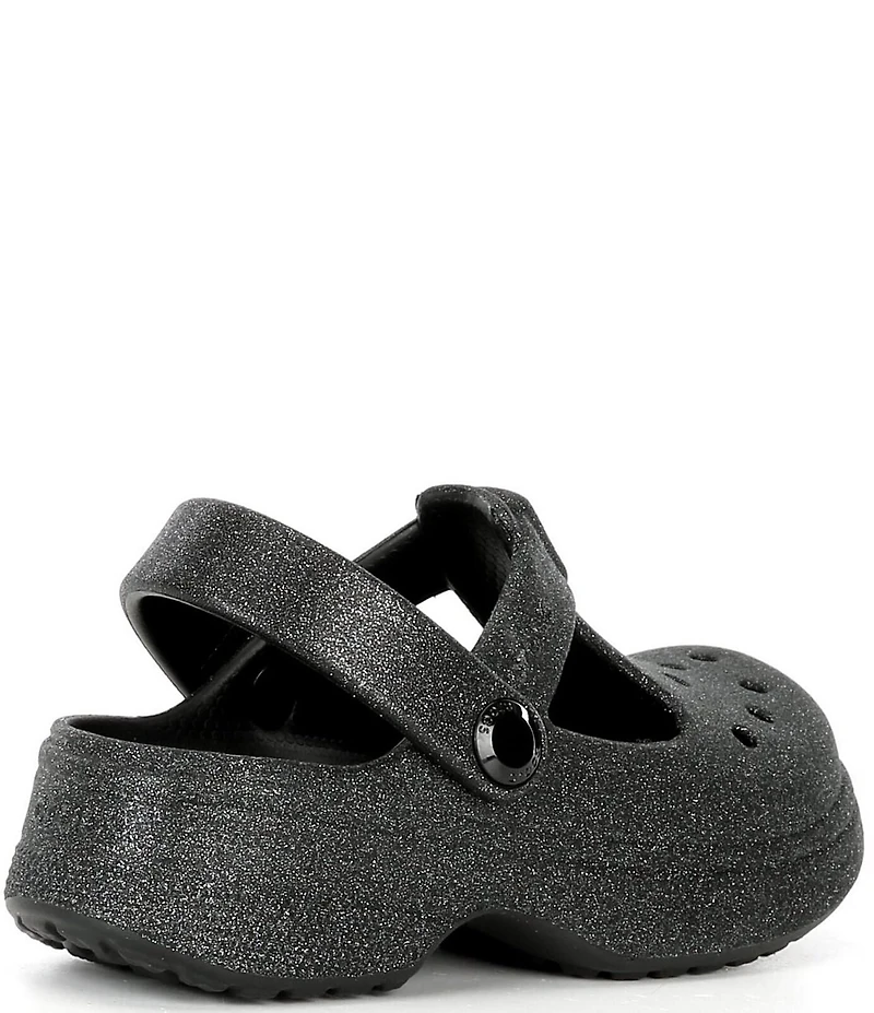 Crocs Girls' Classic Glitter Mary Jane Shoes (Infant)