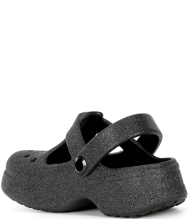 Crocs Girls' Classic Glitter Mary Jane Shoes (Infant)