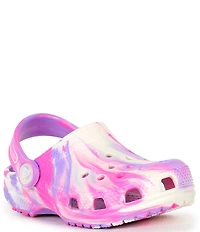 Crocs Girls' Classic Glow-In-The-Dark Marbled Clogs (Toddler)
