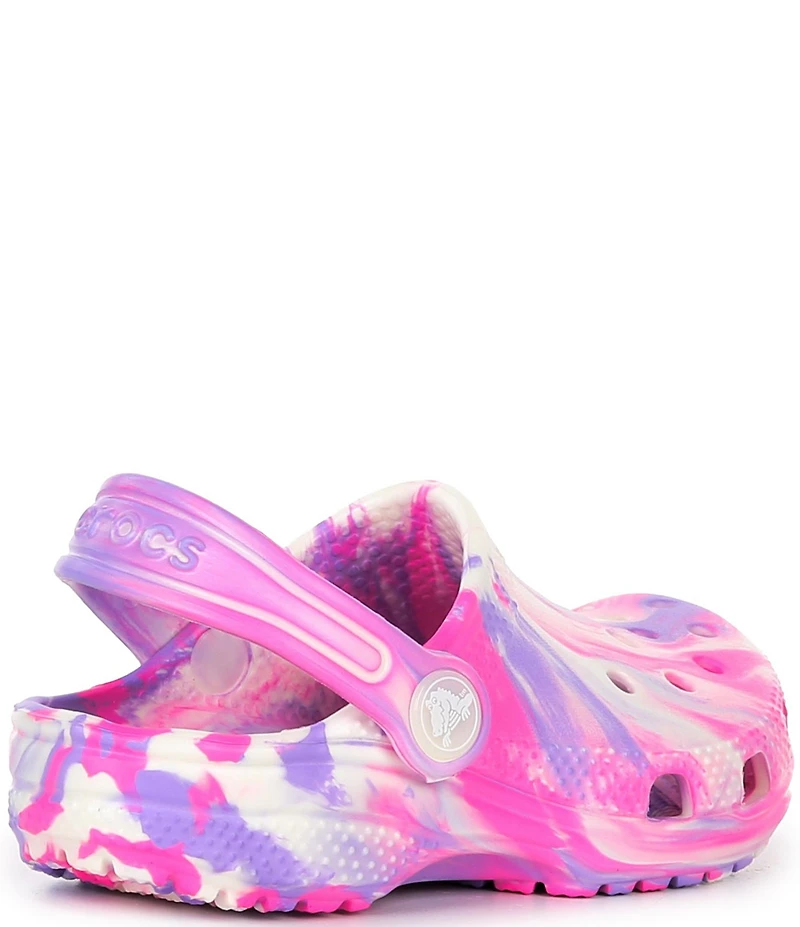 Crocs Girls' Classic Glow-In-The-Dark Marbled Clogs (Toddler)