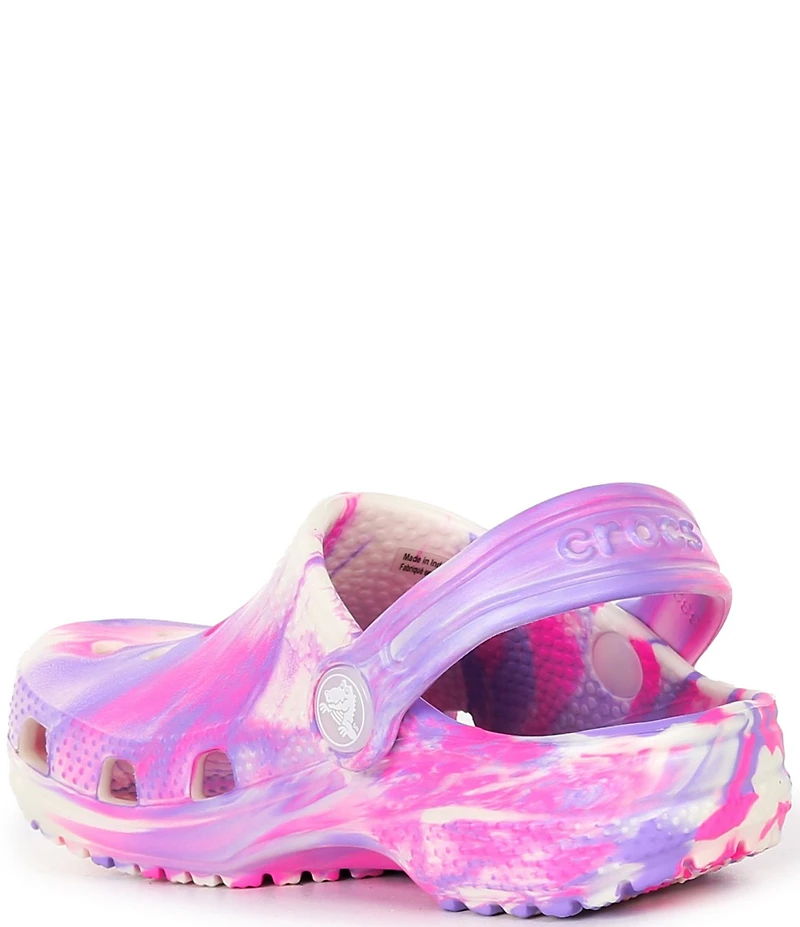Crocs Girls' Classic Glow-In-The-Dark Marbled Clogs (Toddler)