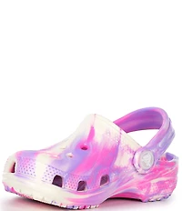 Crocs Girls' Classic Glow-In-The-Dark Marbled Clogs (Toddler)