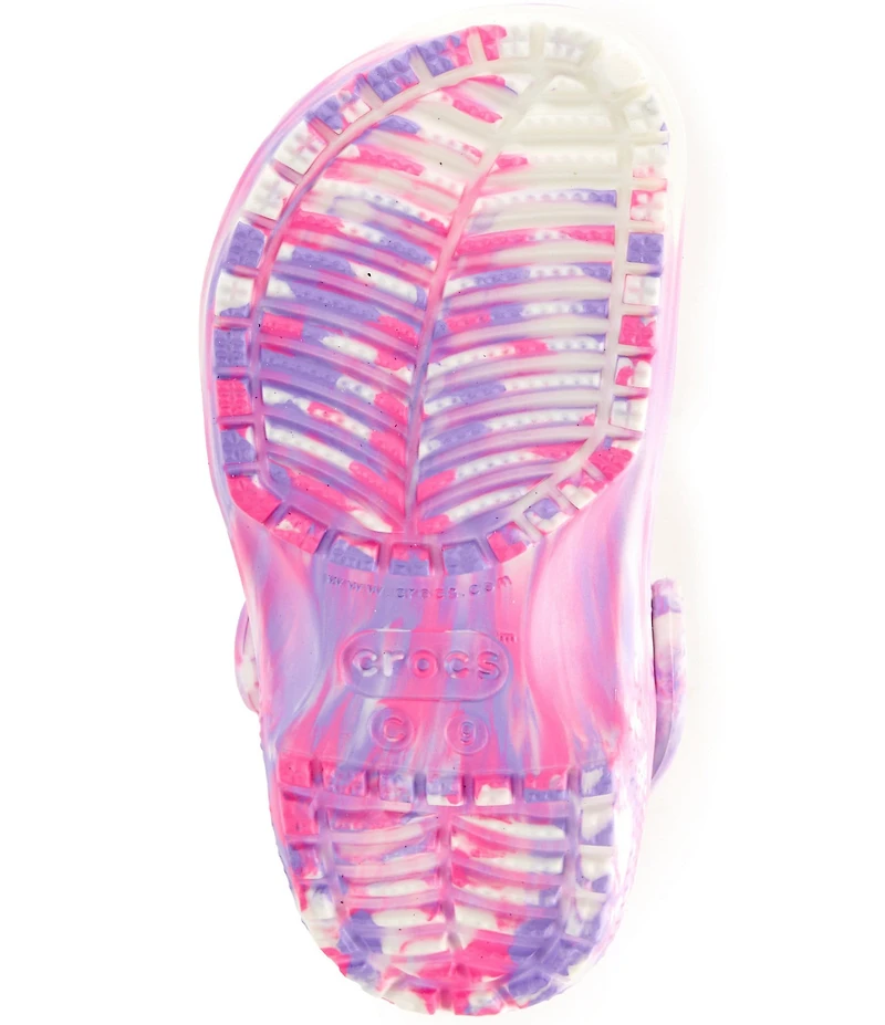 Crocs Girls' Classic Glow-In-The-Dark Marbled Clogs (Youth)