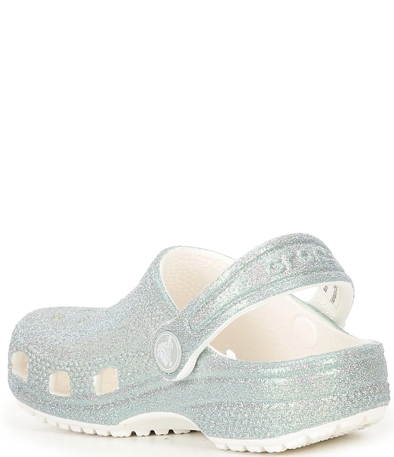 Crocs Girls' Classic Iridescent Glitter Clogs (Infant)