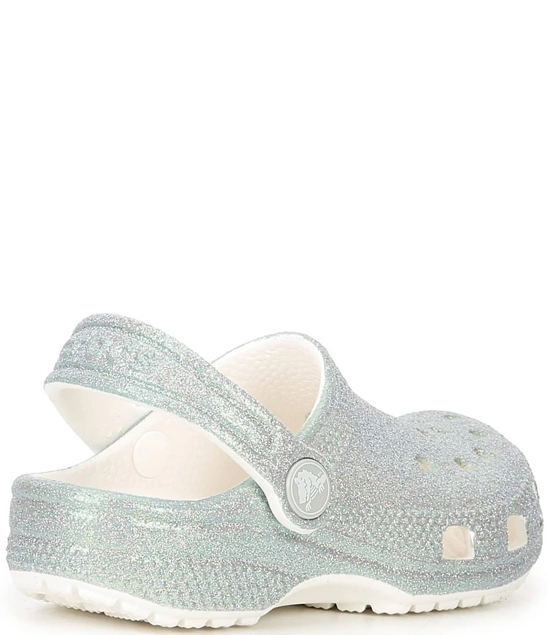 Crocs Girls' Classic Iridescent Glitter Clogs (Toddler)