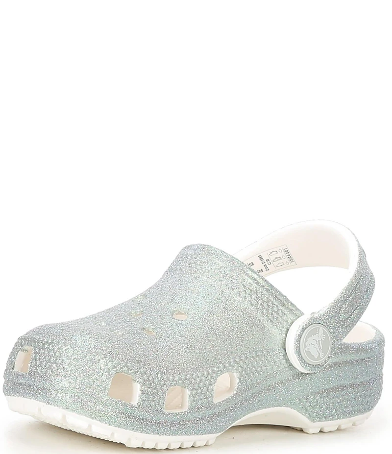 Crocs Girls' Classic Iridescent Glitter Clogs (Toddler)