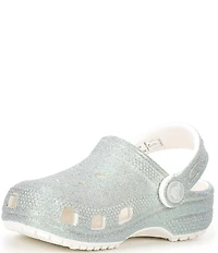 Crocs Girls' Classic Iridescent Glitter Clogs (Toddler)