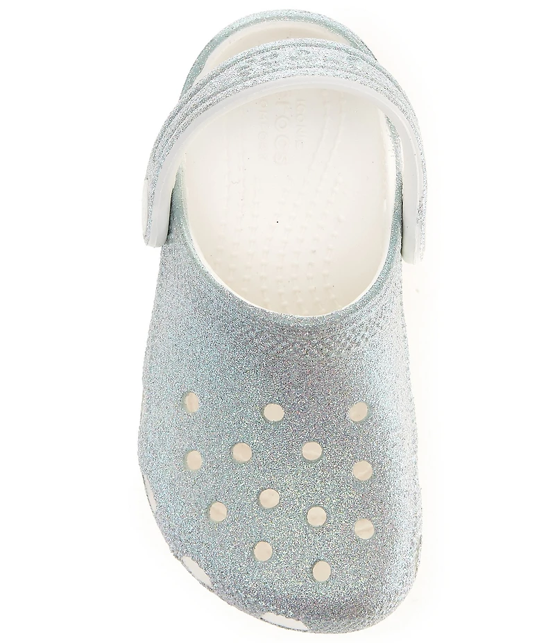 Crocs Girls' Classic Iridescent Glitter Clogs (Toddler)