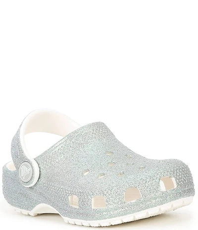 Crocs Girls' Classic Iridescent Glitter Clogs (Youth)