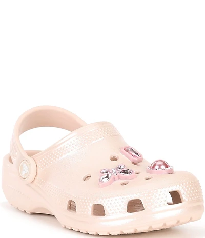 Crocs Girls' Classic Shimmer Gem Ornamented Clogs (Youth)