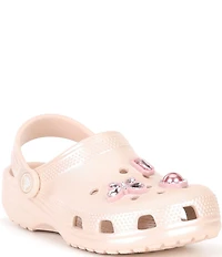 Crocs Girls' Classic Shimmer Gem Ornamented Clogs (Youth)